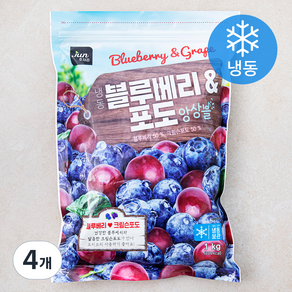 호재준 블루베리 & 포도 앙상블 (냉동), 1kg, 4개