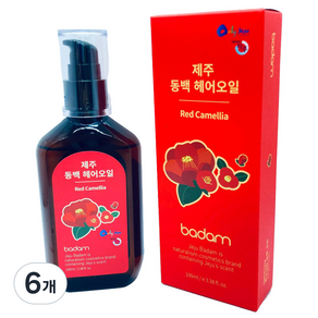 자주 동백 헤어오일, 6개, 100ml