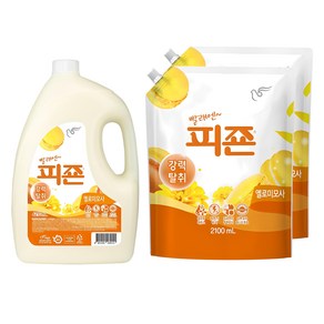 피죤 레귤러 섬유유연제 옐로미모사 본품 4210ml + 리필 2100ml 2p, 1세트