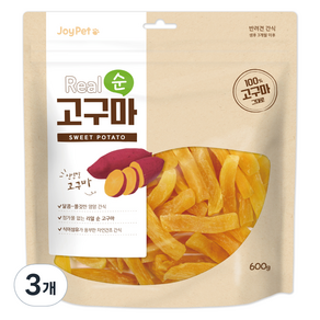 조이펫 강아지 리얼 순 건조간식, 고구마, 600g, 3개