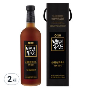 백년동안 순 발효 흑초 원액, 750ml, 2개