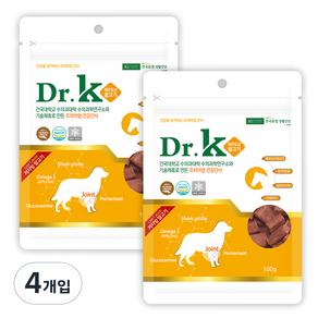 닥터케이 프리미엄 반려동물 간식, 제주도산 말고기, 100g, 4개