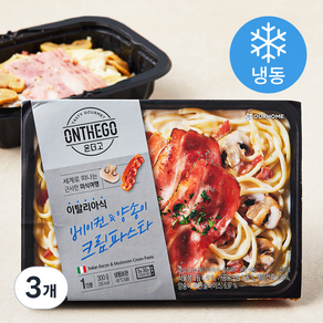 아워홈 온더고 베이컨 양송이 크림파스타 (냉동), 300g, 3개