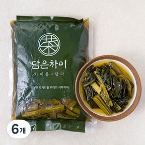 담은차이 돌산갓 장아찌, 1kg, 6개