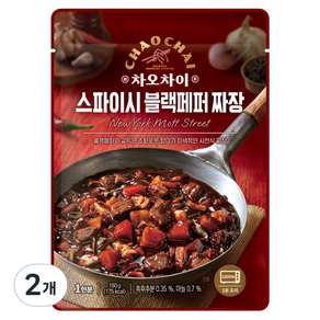 차오차이 스파이시 블랙페퍼 짜장, 180g, 2개