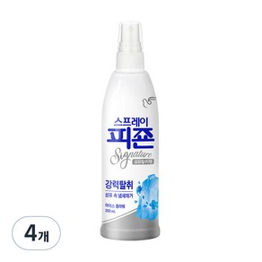 피죤 스프레이 섬유탈취제 강력탈취 시그니처 아이스플라워 본품, 4개, 200ml