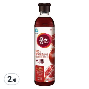 청정원 홍초 100% 자연발효초 사용 석류, 900ml, 2개