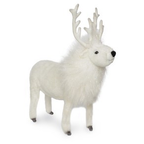 한사 6188번 흰사슴 Reindee White 봉제인형, 40cm, 1개