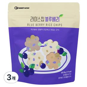 블루베리 라이스칩, 30g, 3개