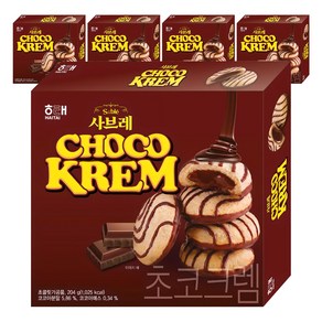 해태제과 사브레 초코크렘, 204g, 5개