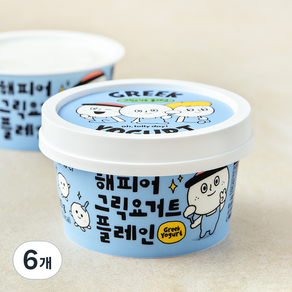 해피어 그릭요거트 플레인, 100g, 6개