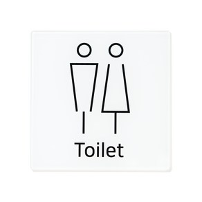 스튜디오투명 화장실 표지판 TX타입 정사각형, Toliet, 1개