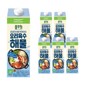 풀무원 요리육수 해물, 1L, 6개