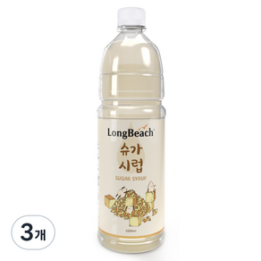 롱비치 슈가 시럽, 1L, 3개