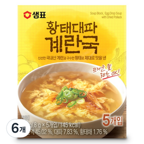 샘표 황태대파 계란국 5p, 40g, 6개