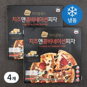 푸딩팩토리 하이클래스 치즈앤 콤비네이션 피자 (냉동), 530g, 4개