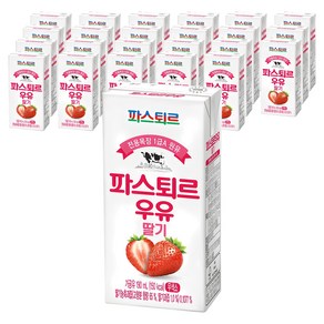 파스퇴르 딸기우유, 190ml, 24개