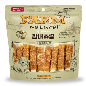 FARM 강아지 팜내츄럴 사사미크런치 발포껌 간식 M, 360g, 1개, 혼합맛(소가죽/닭고기)