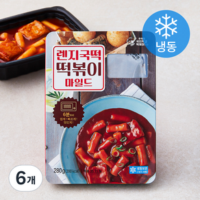 추억의국민학교떡볶이 렌지국떡 떡볶이 마일드 (냉동), 280g, 6개