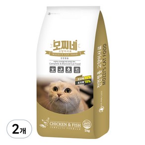 모찌네 전연령용 고양이 건식사료, 닭, 5kg, 2개