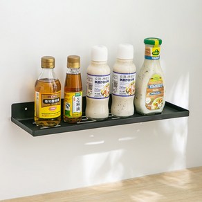 모나코올리브 무타공 모노 철제 선반정리대, 블랙, 1단