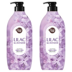 샤워메이트 블루밍 바디워시 라일락 앤 라벤더, 900ml, 2개