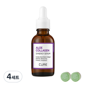 김정문알로에 큐어 콜라겐 시너지 세럼 30g + 2X크림 3.5g x 2p, 4세트