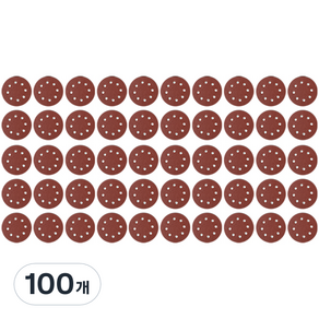 지오비즈 80방 원형 사포 125mm x 125mm, 100개