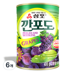 삼포 깐포도, 400g, 6개