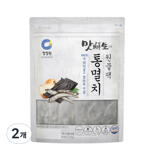 청정원 맛선생 통멸치 원물팩, 75g, 2개