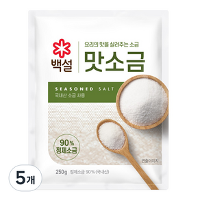 백설 맛소금, 250g, 5개