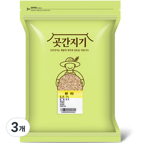 곳간지기 현미, 1kg, 3개