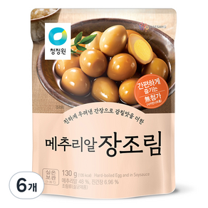 청정원 메추리알 장조림, 130g, 6개