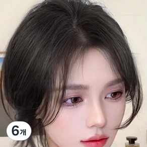 젤루나 얼굴 작아 보이는 프렌치 사이드 뱅 앞머리 붙임머리 반가발 HB-29, 2 브라운블랙, 6개