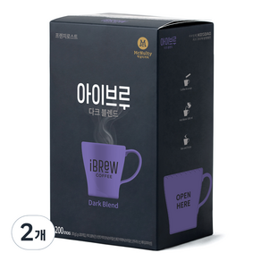 맥널티 아이브루 다크 블렌드 원두커피믹스, 1g, 200개입, 2개