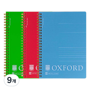 OXFORD 칼라PP A5 좌철 클래식 유선노트 80매, 랜덤발송, 9개