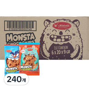 코콜라 몬스타 초코칩쿠키, 9g, 240개