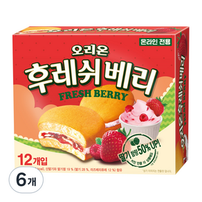 오리온 후레쉬베리 딸기, 360g, 6개