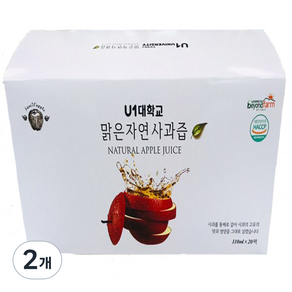 맑은자연 사과즙 20p, 2.2L, 2박스