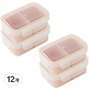 이지앤프리 나눔쉐어 밀프랩 용기 2칸, 12개, 480ml