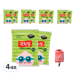 광천김 카카오프렌즈 재래전장김 20g x 10p + 장바구니 랜덤발송, 40개