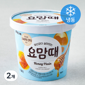 빙그레 요맘때 허니플레인 아이스크림 (냉동), 710ml, 2개