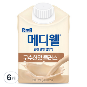 메디웰 구수한맛 플러스 영양식, 200ml, 6개