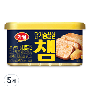 하림 챔 더블치즈 닭가슴살햄, 200g, 5개