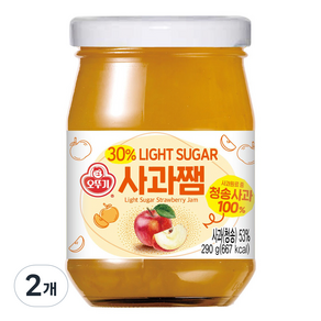 오뚜기 Light suga 사과쨈, 290g, 2개