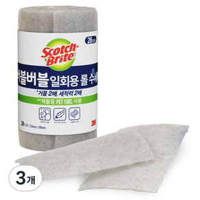 스카치브라이트 3M 버블버블 일회용 롤 수세미