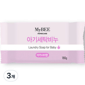 마이비 아기 세탁비누 아카시아향 180g, 3개