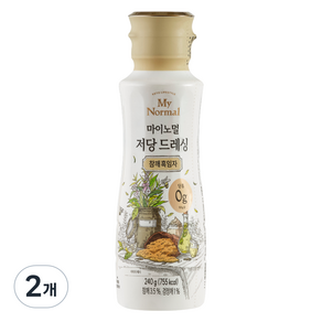 마이노멀 저당 드레싱 참깨흑임자, 240g, 2개