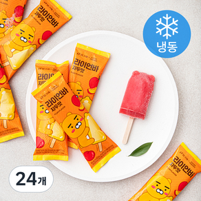 빙그레 카카오 라이언바 자두맛 아이스크림 (냉동), 70ml, 1개입, 24개