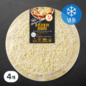 푸딩팩토리 고르곤졸라 씬피자 (냉동), 390g, 4개